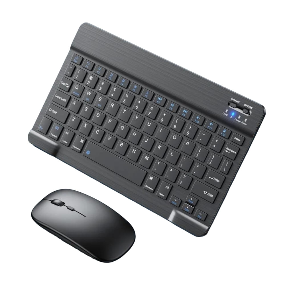 Teclado Mas Mouse  Bluetooth  Inalámbrico Celular Tablet TV  Mac iPad