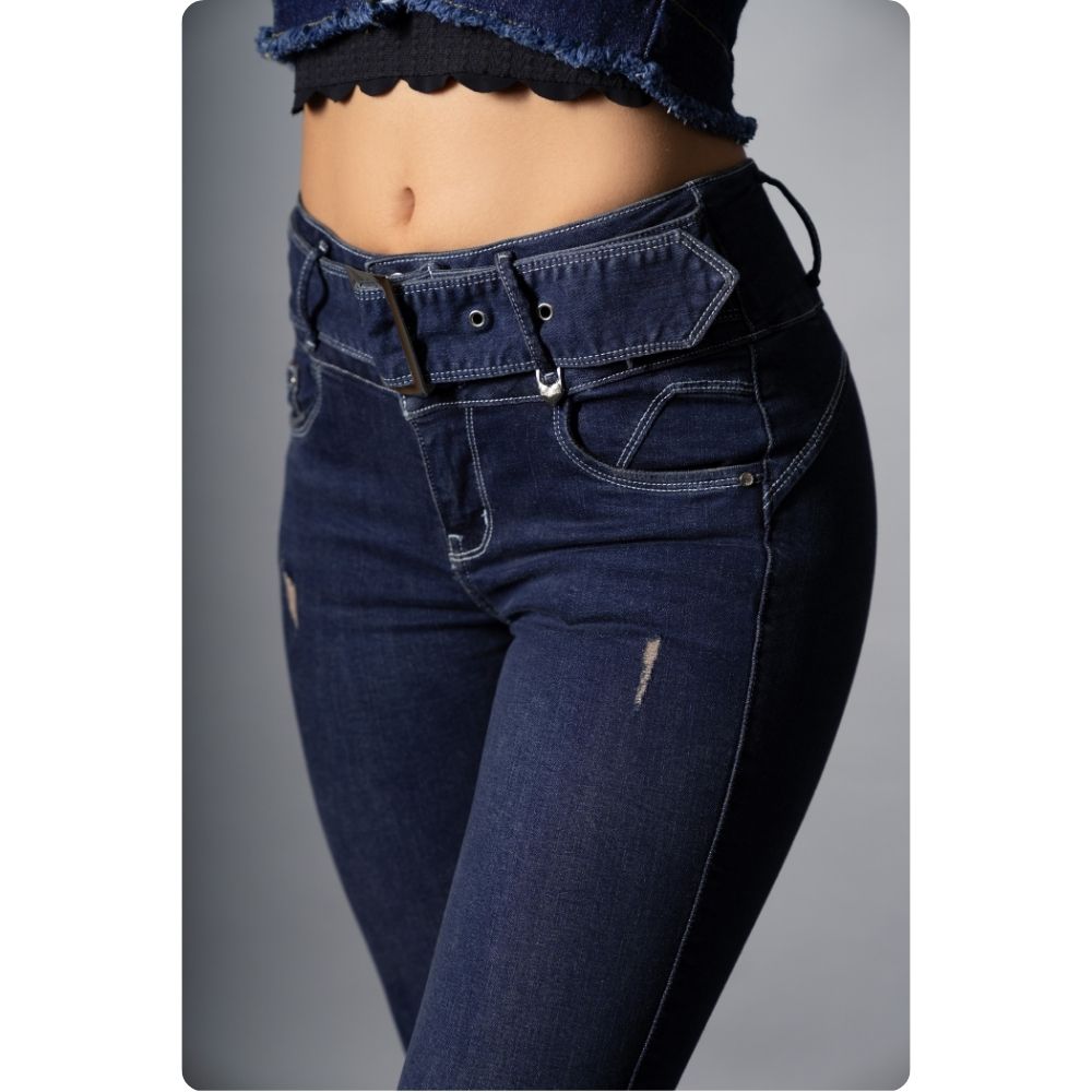 PANTALON MUJER SKINNY MOANA MARCA SASSARI 34 Madera