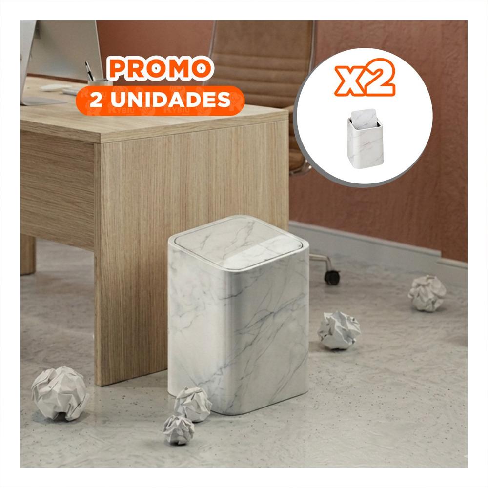 Pack2 Tacho para Cocina Desmontable de Uso Domestico Color Blanco YRegalo Sticker