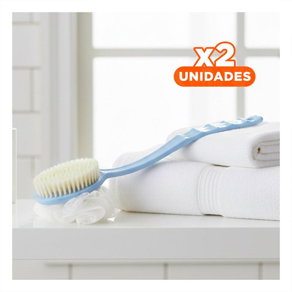 Pack2 Cerdas Spa Azul 36cm Doble Cabezales para Relax y Bienestar Y Regalo Sticker