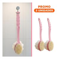 Pack2 Cerdas Corporal Rosado 36cm Doble Cabezales para Todo Hogar