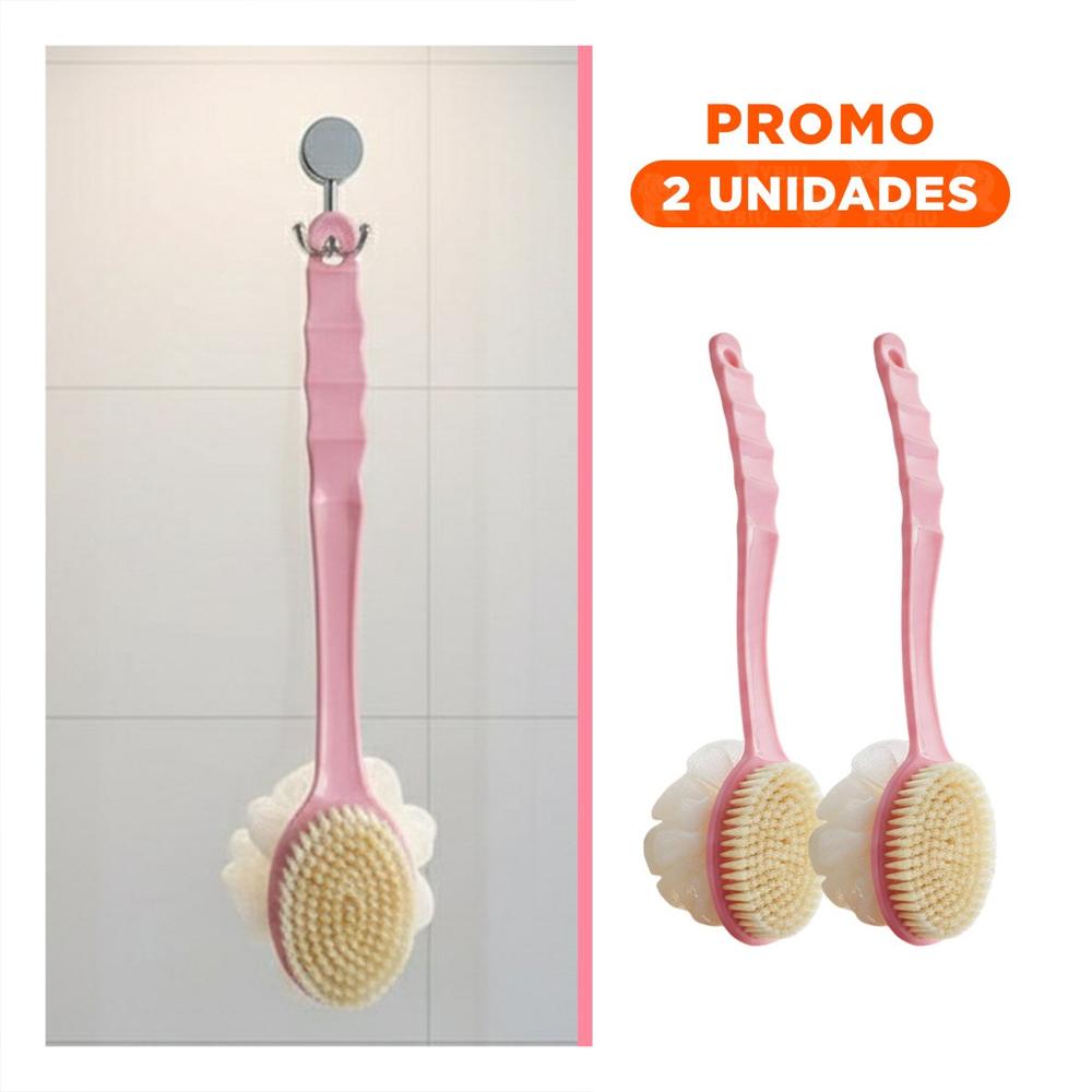 Pack2 Cerdas Corporal Rosado 36cm Doble Cabezales para Todo Hogar