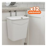 Pack12 Envase Blanco Colgante de Basura Elegante y Resistente para Hogar