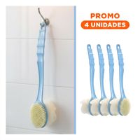 Pack4 Utensilio Corporal Azul 36cm Doble Cabezales para Higiene Personal YRegalo Sticker
