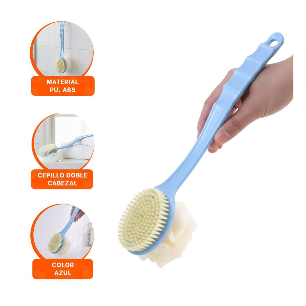 Cerdas Doble Cabezales Azul 36cm para Higiene y Confort YLigas Regalo