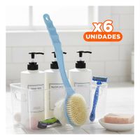 Pack6 Utensilio Masaje Azul 36cm Doble Cabezales para Uso Diario Y Papel Regalo