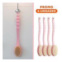Pack4 Utensilio Corporal Rosado 36cm Un Cabezal para Higiene Personal Y Regalo Sticker
