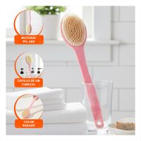 Cerdas Bano Rosado 36cm Un Cabezal para Limpieza Diaria Y notas