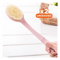 Pack2 Cerdas Higiene Rosado 36cm Un Cabezal para Bano Diario Y Regalo Sticker