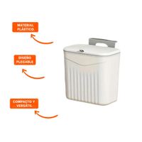 Deposito Colgante Blanco de Basura Moderno y Practico para Hogar Y Ligas Regalo