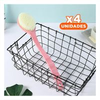Pack4 Utensilio Bano Rosado 36cm Un Cabezal Facil de Usar Y Papel Regalo