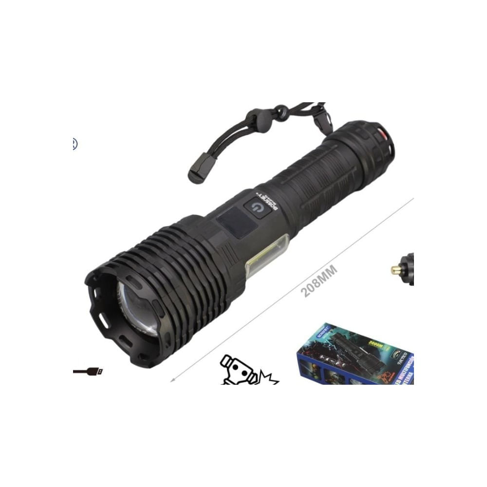 BOSSNEY Linterna LED de Alta Potencia 3000mAh BS-L3319-TG