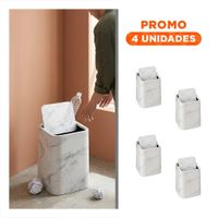 Pack4 Contenedor para Cocina y Hogar Desmontable de Residuos Blanco YRegalo Sticker