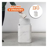 Pack4 Recolector Practico de Residuos para Cocina Color Blanco YPapel Regalo