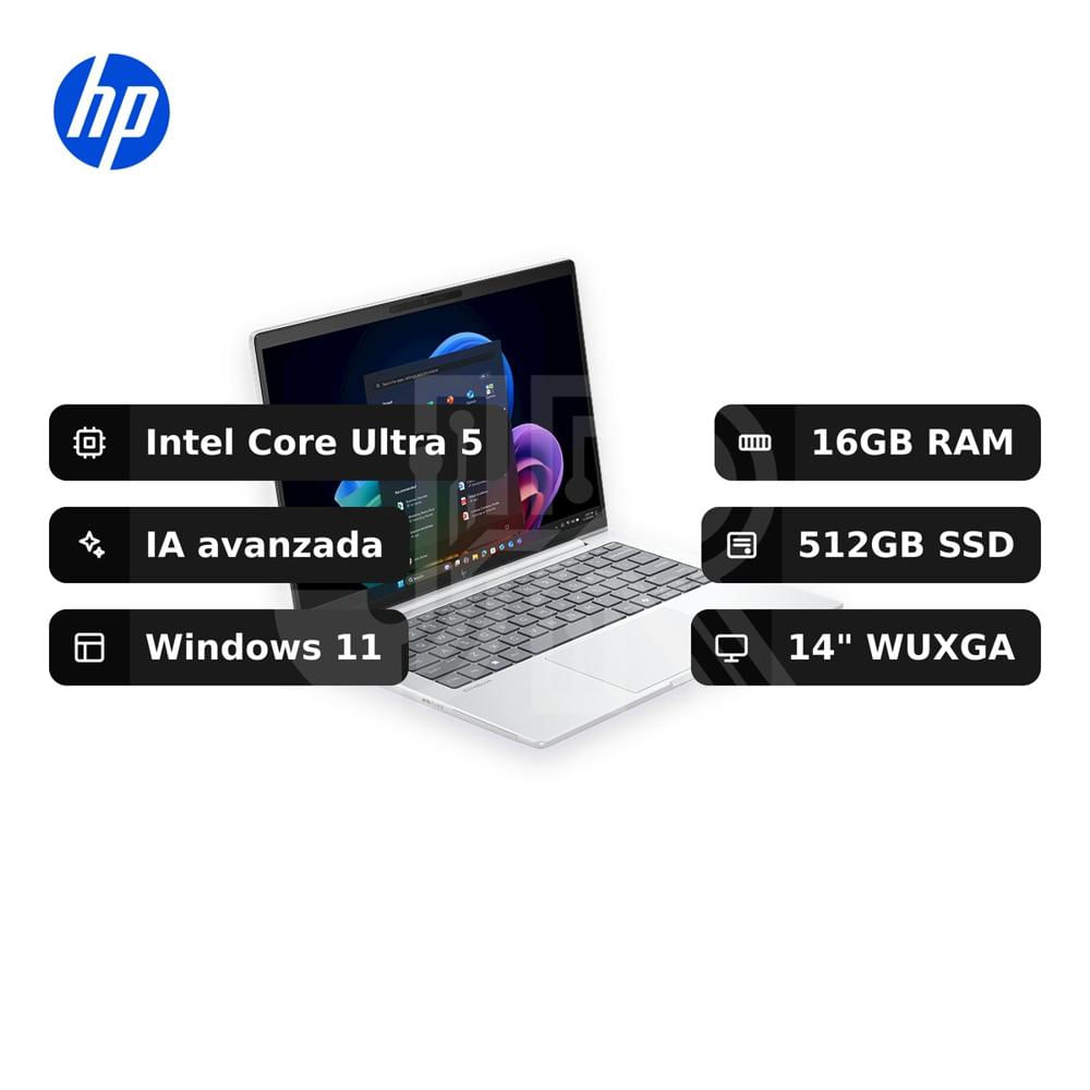 Hp Elitebook 8 G1i Ai (d86l0ls#abm) Intel Core Ultra 5-236v 16gb-on 512gb Ssd 14" Wuxga Win 11 Pro