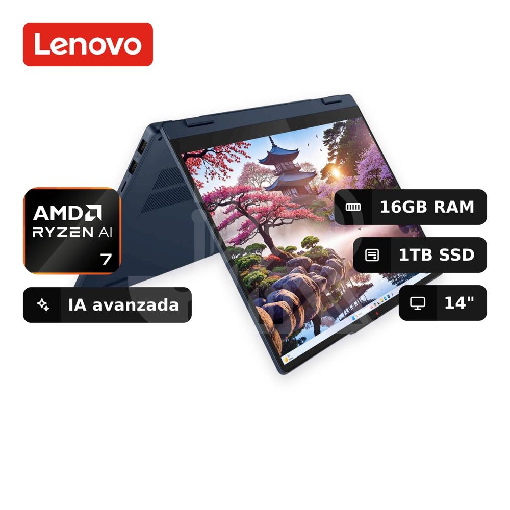 Laptop Lenovo Ideapad 5 2-en-1 14akp10 Ryzen Ai 7-350 16gb 1tb Ssd 14" (83kt001yus)
