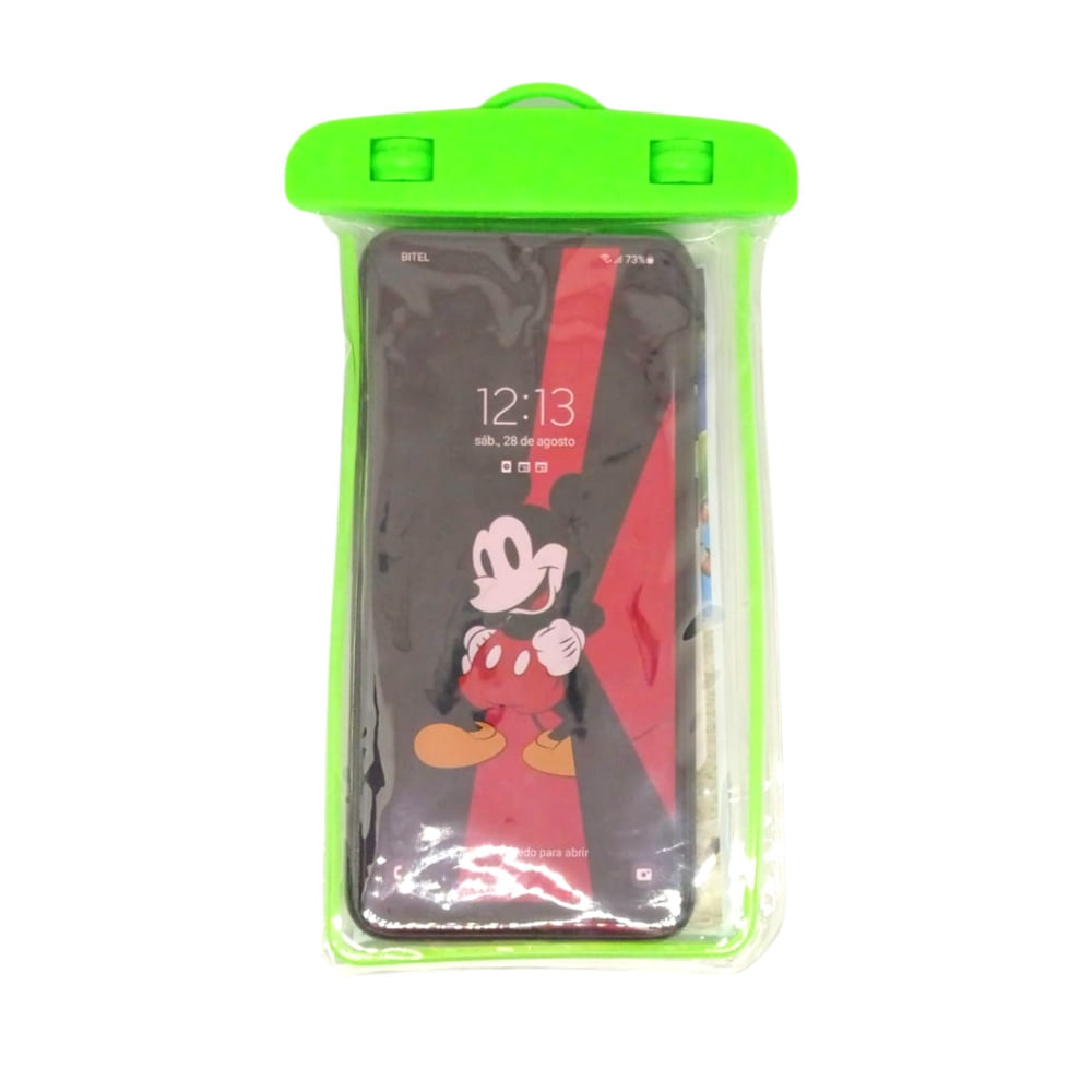Funda Bolsa Protectora De Agua Para Celular Verde