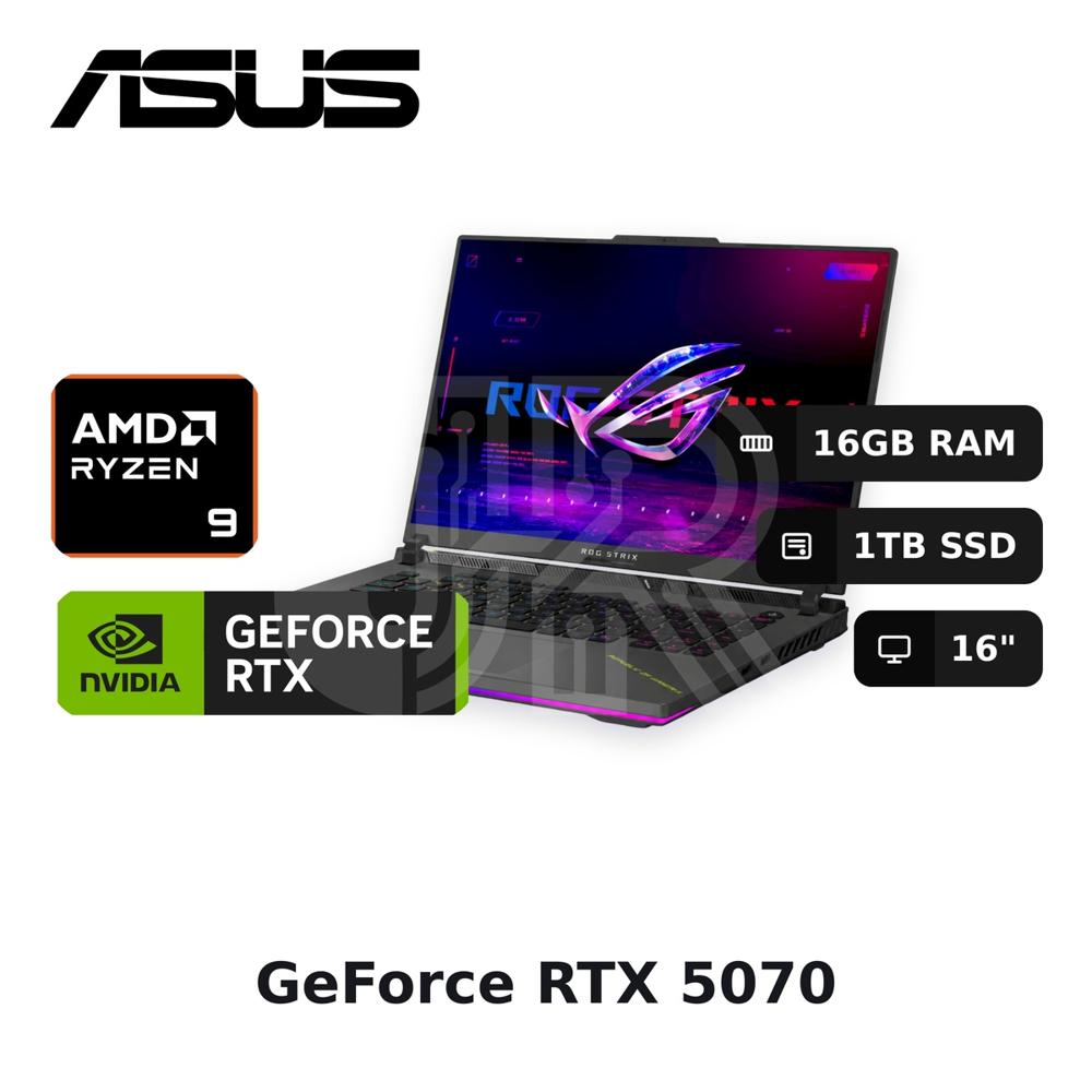 Laptop Asus Rog Strix G16 G614pr Ryzen 9-8940hx 16gb 1tb Ssd Rtx 5070ti 16"" (90nr0nj7-m002w0)