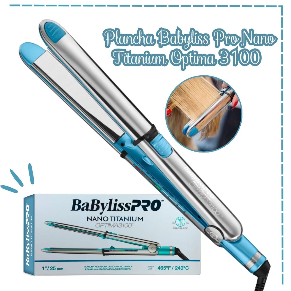 Plancha Babyliss Pro Nano Titanium Optima 3100 - BNT3100TPE