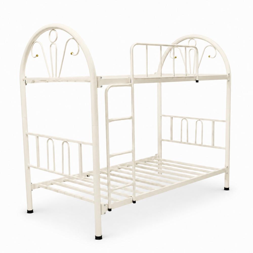 Camarote de Metal LeMueble Crema 1.5 plaza arriba y abajo