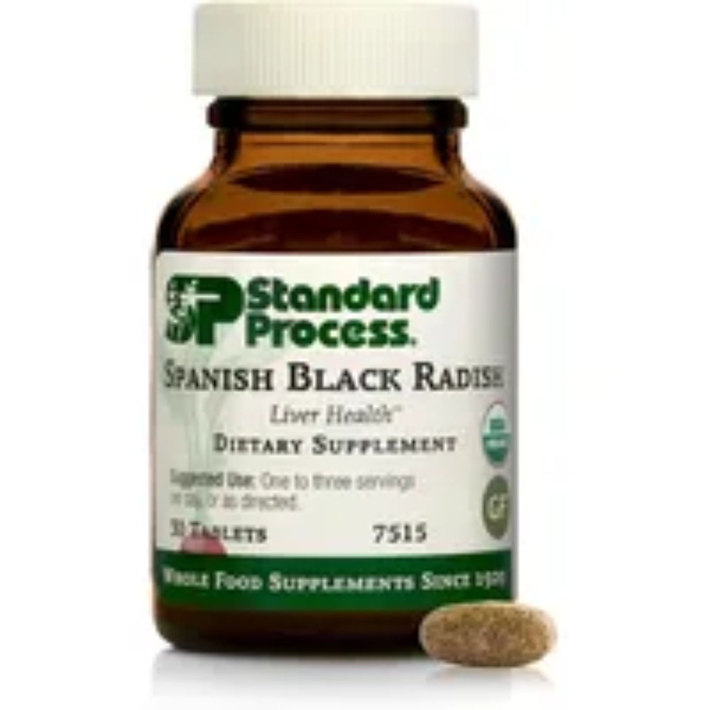 Rábano Negro en capsulas Orgánico Standard Process Spanish Black Radish 750 mg 30 Tabletas