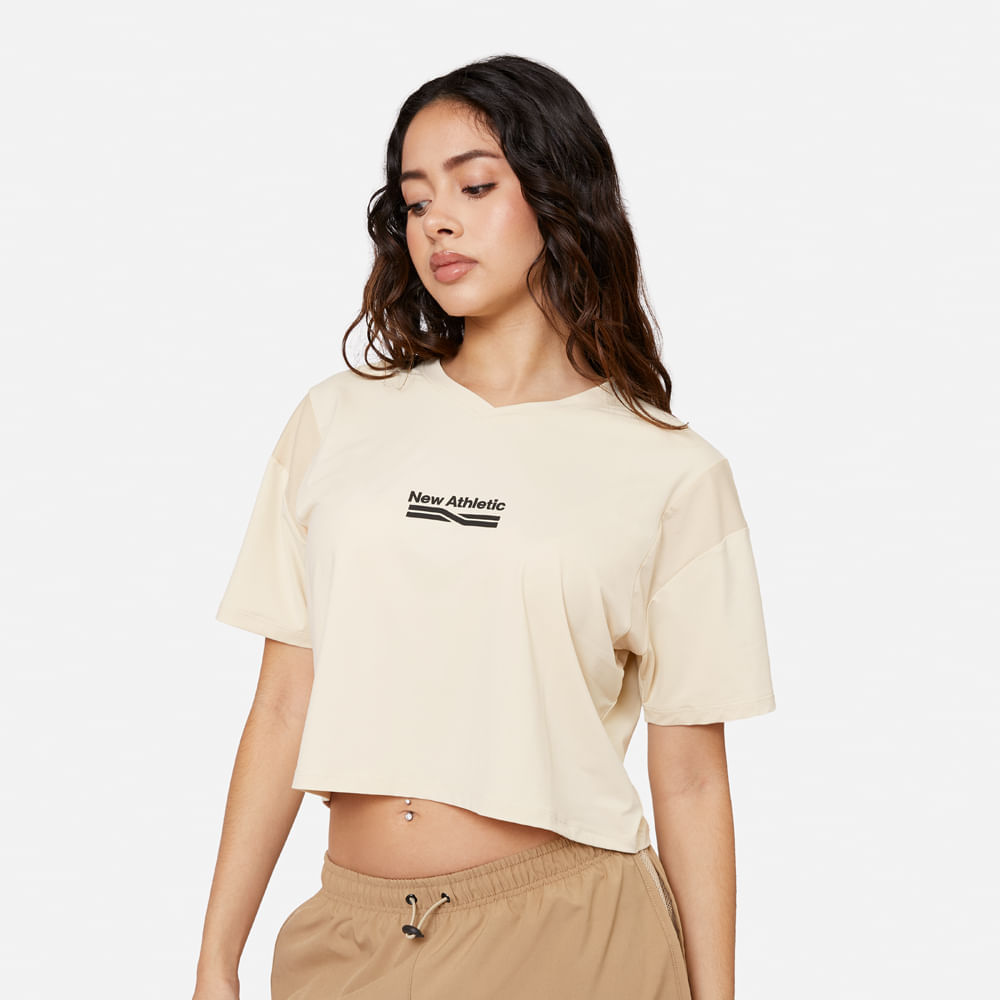 Ropa Deportiva New Athletic Polo MC Amelia 195-8080 para Mujer 0S Beige