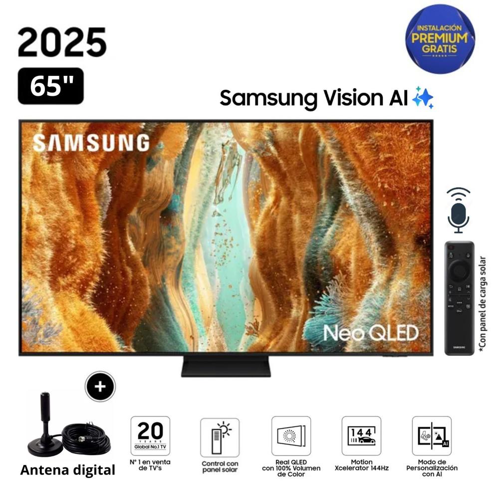 Televisor Samsung 65" Neo Qled 4k Vision Ai Smart TV QN65QN70F + Antena digital