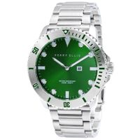 Reloj Perry Ellis Deep Diver 42 06003-02 Fecha Acero Inoxidable Dial Verde