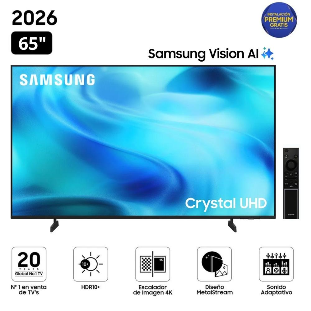 Televisor Samsung Smart TV 65" Crystal UHD 4K UN65U8000H - 2026