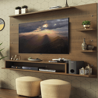 Centro De Entretenimiento Para Tv Madesa Alfa Hasta 60 Marron