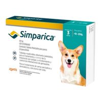Antipulgas Simparica Perros 10-20 Kg 3 Tabletas Masticables