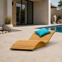 Reposera de Madera para Piscina Carmesi Movenda