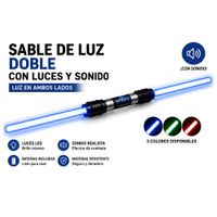 Sable de Luz Doble con Luces LED y Sonido 3 Colores Sonido Luces Fantasia Multicolor