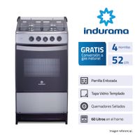 Cocina Indurama Dublin Gris 4 Quemadores