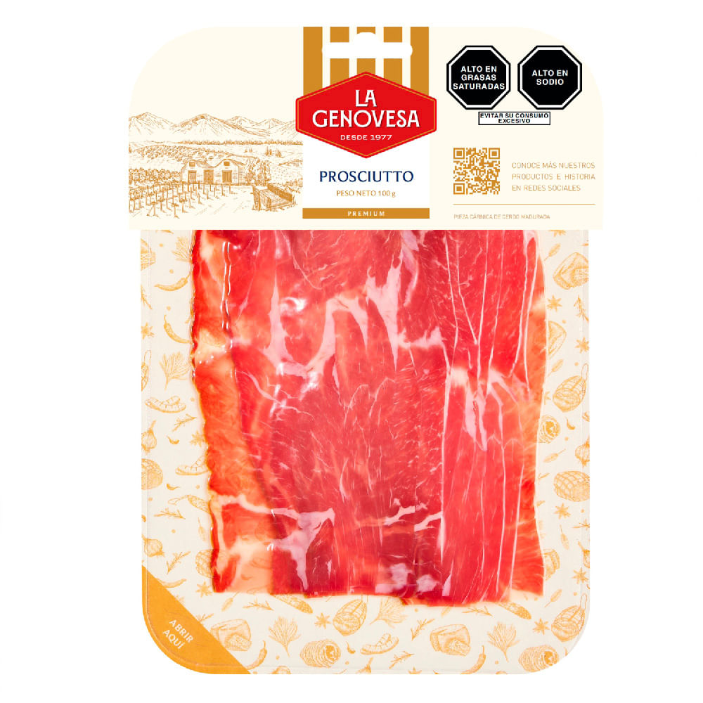 Prosciutto LA GENOVESA Paquete 100g