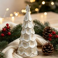Adorno Mesa Árbol Blanco 22 Cm