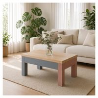 Mesa de Centro Maira Minimalista Multicolor TU MESITA Canto Delgado