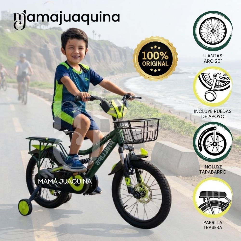 Bicicleta Para Niño Aro 20 OPTIMUS II con Canasta Edición Exclusiva Dark Green