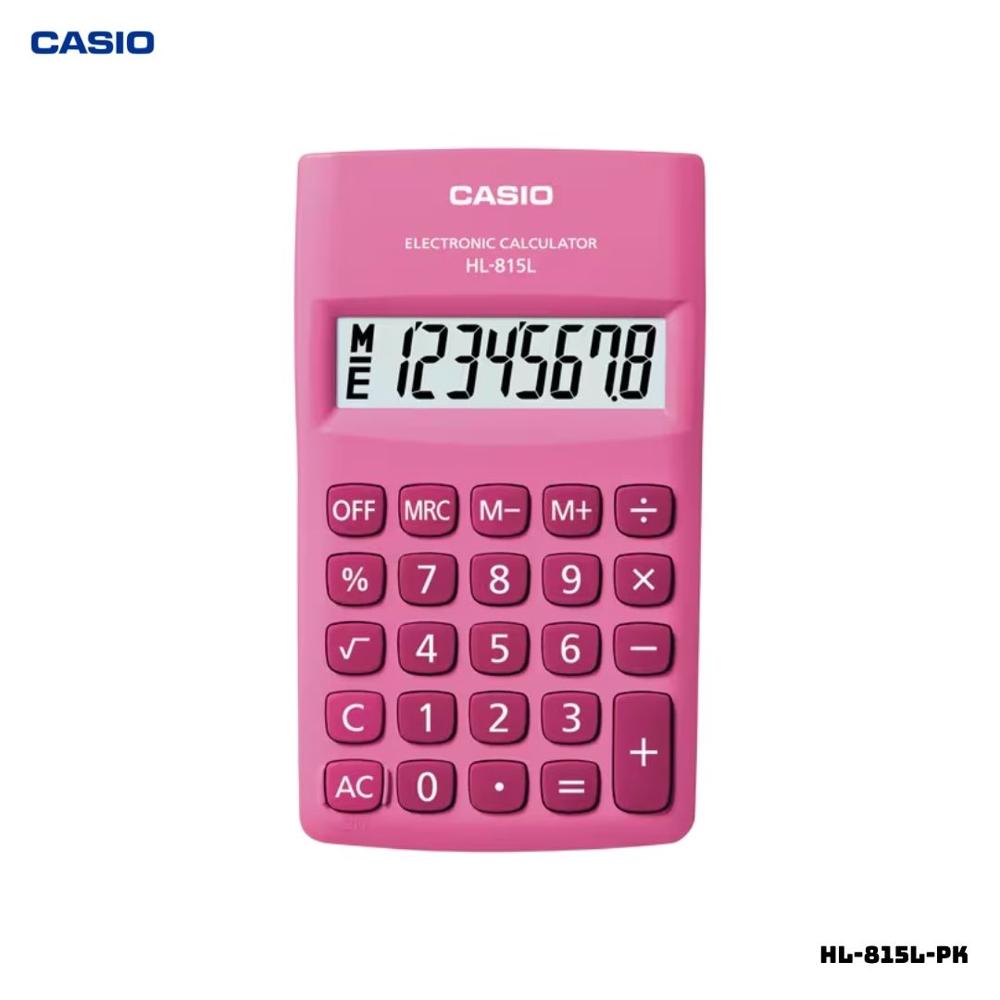 CALCULADORA DE BOLSILLO CASIO PORTABLE HL-815L-PK - ROSADO