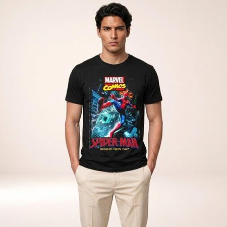 Polo Personalizado Spider-Man Brand New Day Diseño Exclusivo Color Negro Talla M