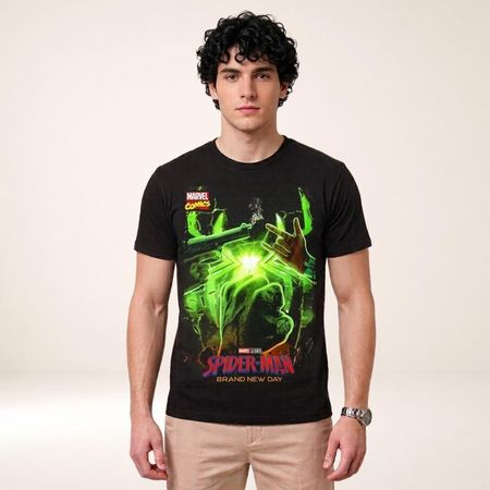 Polo Spiderman Estilo Brand New Day Color Negro Talla S