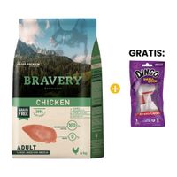 Bravery Chicken Adult Large Medium Breeds 4 kg mas GRATIS Dingo Small Bone