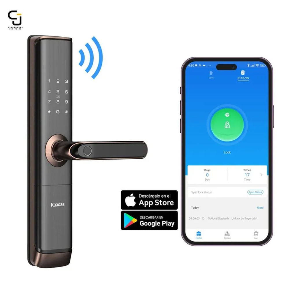 CERRADURA DIGITAL KAADAS S110-5W Cobre