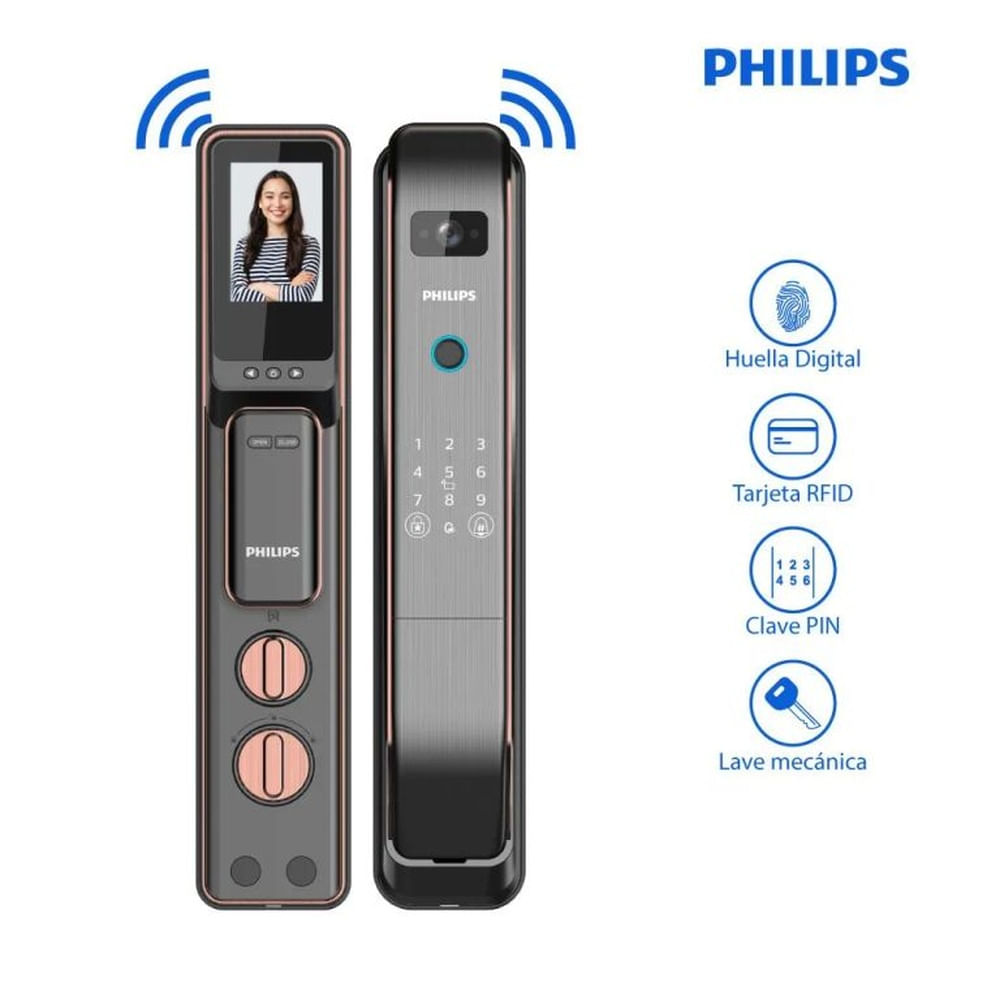 CERRADURA DIGITAL PHILIPS 303 VP-5HWS - COOPER Cobre