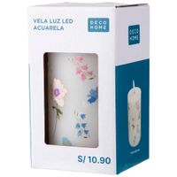 Vela DECO HOME Luz Led Acuarela
