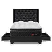 Dormitorio Platinium 4 Cajones 2 Plazas Laqueado