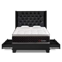 Dormitorio Golden 4 Cajones 2 Plazas Laqueado