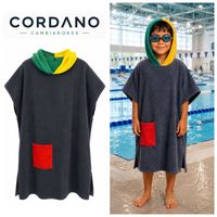 TOALLA CAMBIADOR CORDANO 5 a 7 AÑOS NEGRO UNISEX.