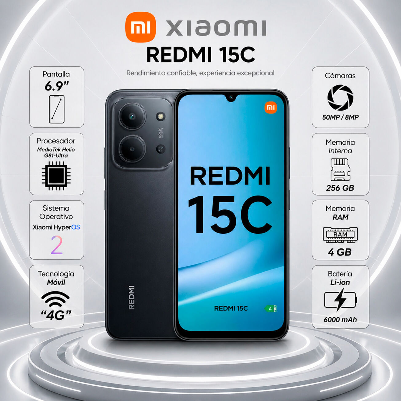 CELULAR XIAOMI REDMI 15C 4GB 256GB