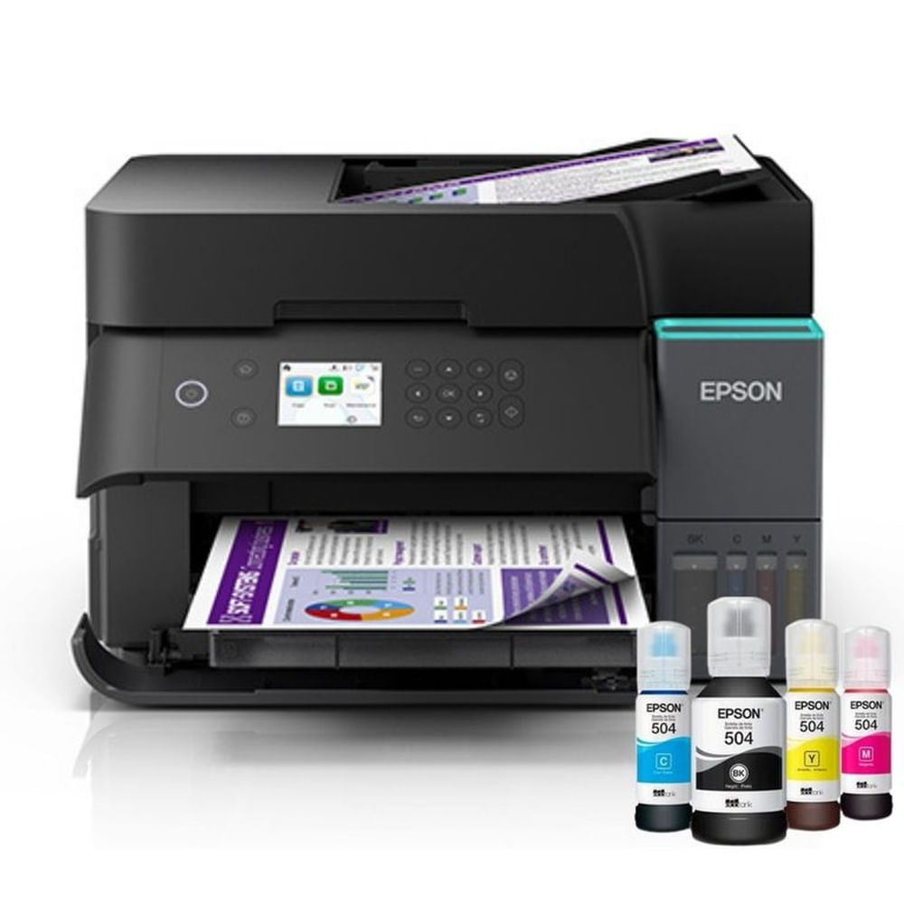 Impresora Multifuncional Epson EcoTank L6370 WiFi Ethernet Dúplex ADF Color Tinta Continua 110V Negro